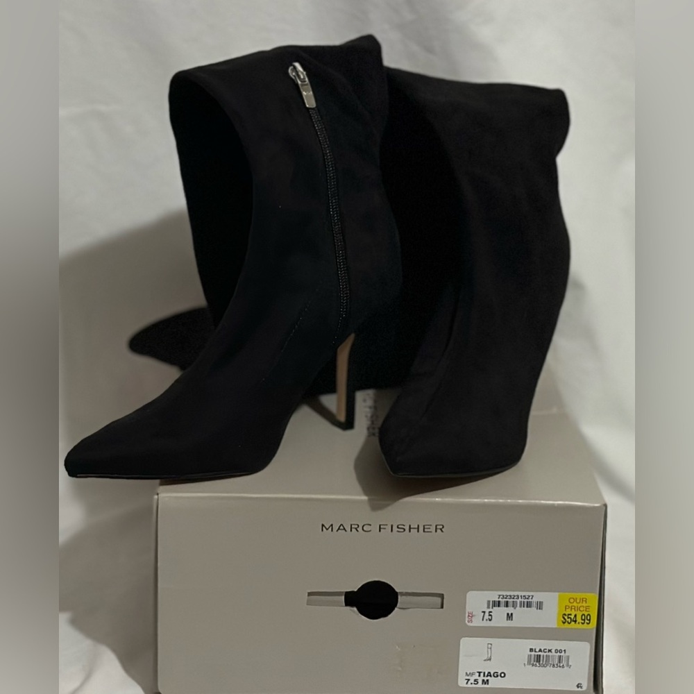 Marc Fisher Black Tiago Suede Boots